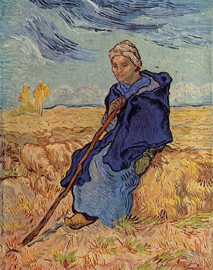 Vincent Van Gogh Die Hirtin oil painting image